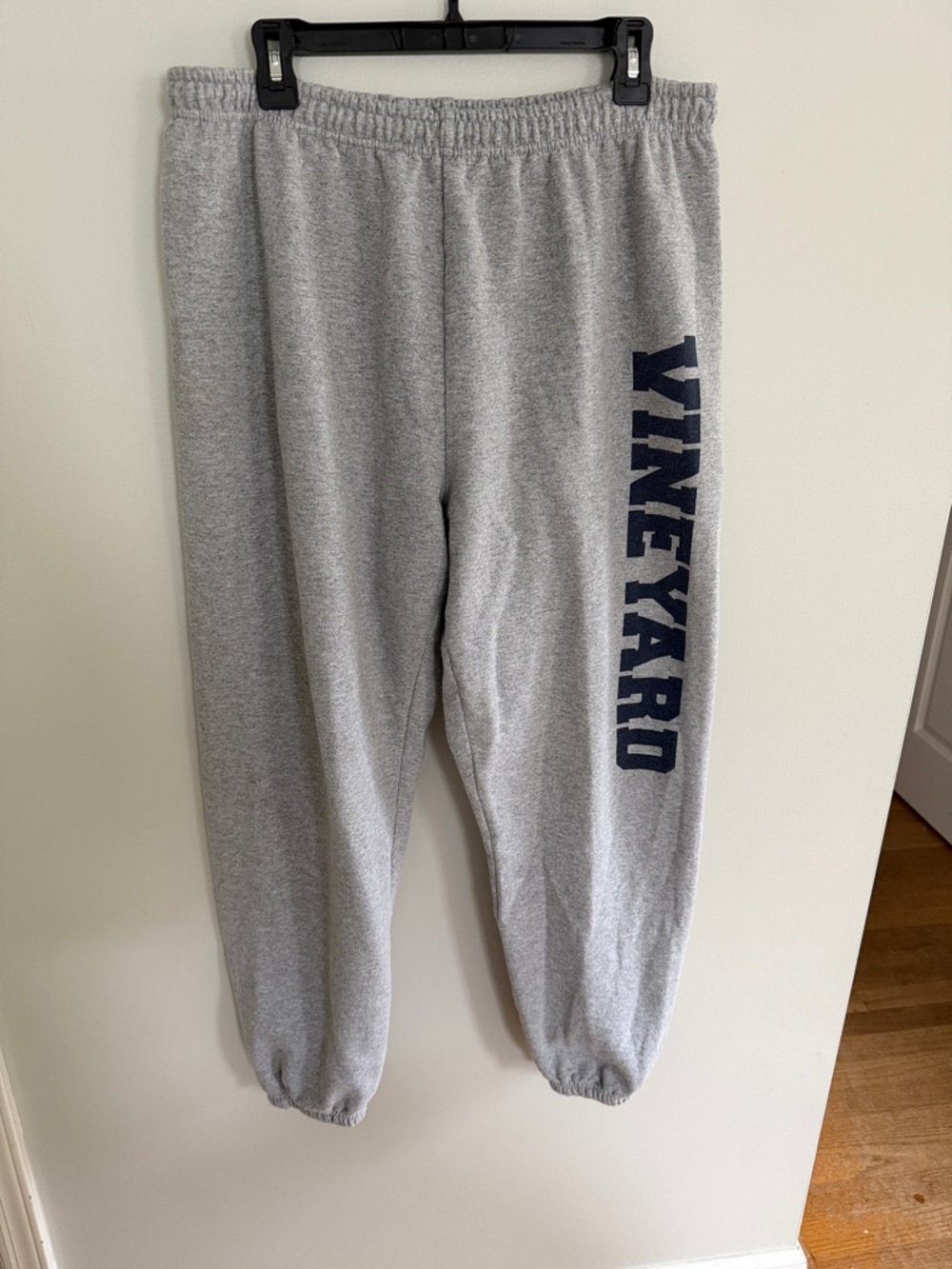 Women’s Gray Sweatpants with Navy Vineyard  Logo